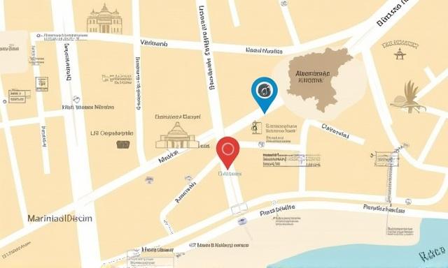 Mappa della zona di Roma con indicazioni per Marinus Design vicino al Vaticano.